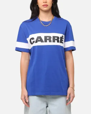 Carre Bars T-Shirt Royal/White Stretchable Knit Comfy Vibes