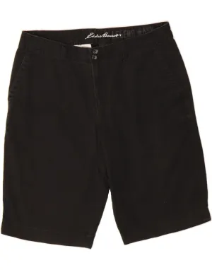 back-to-school EDDIE BAUER Womens Chino Shorts US 12 Large W34  Black Cotton