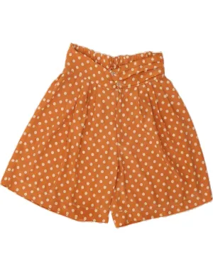 school outfit Comfortable Wear VINTAGE Womens High Waist Casual Shorts W30 Medium  Orange Polka Dot