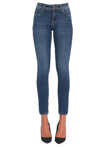 Gaud?? pantalone jeans da donna Jeggings push up 321BD26026 blu medio Fresh Attire