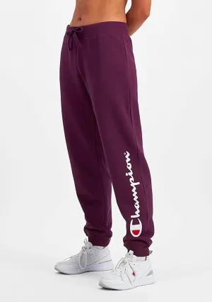 Champion Women??s Script Cuff Pants Purple Stretch Fabric