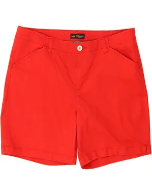 Easy Stretch fresh start LEE Womens Mid Rise Regular Fit Casual Shorts US 14 XL W38 Red Cotton
