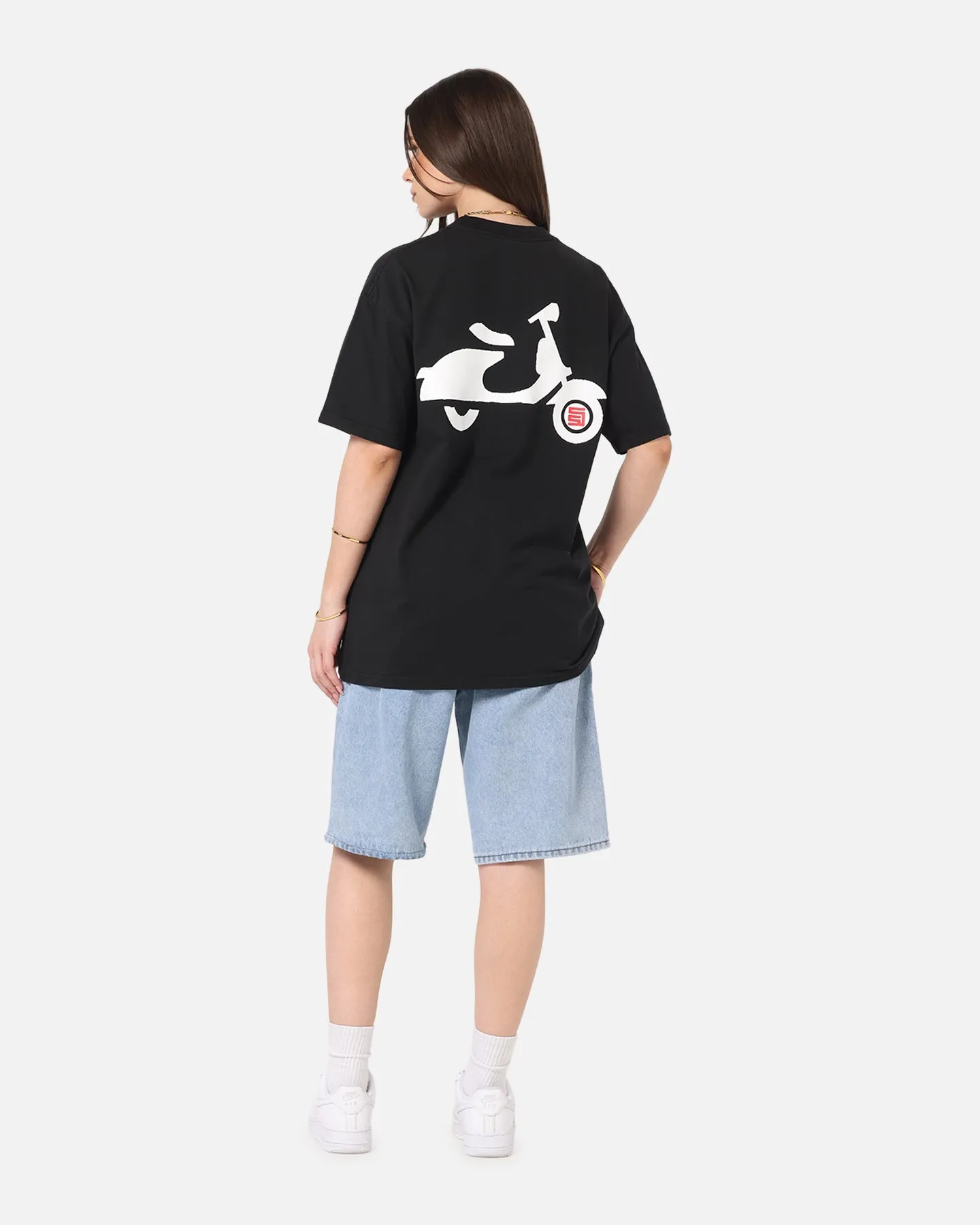 S Double Ultra Glide T-Shirt Washed Black Smart Casual Look