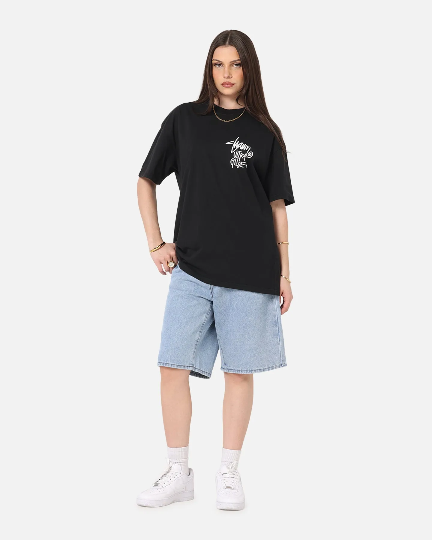 oversized but not shapeless S Double Ultra Glide T-Shirt Washed Black