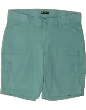 LEE Womens Relaxed Fit Cargo Shorts US 18 2XL W38 Turquoise Cotton Mid - rise Earth Tones