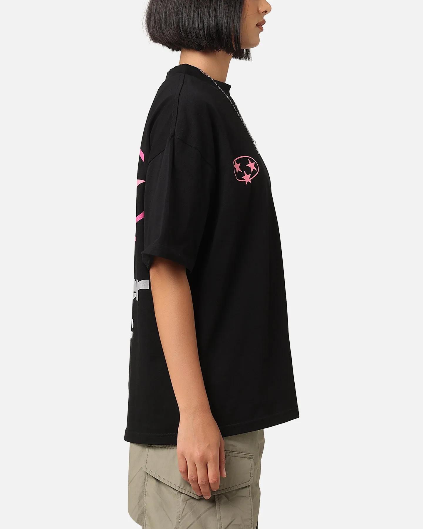 Short Sleeve Elegant Loiter Star Child T-Shirt Black