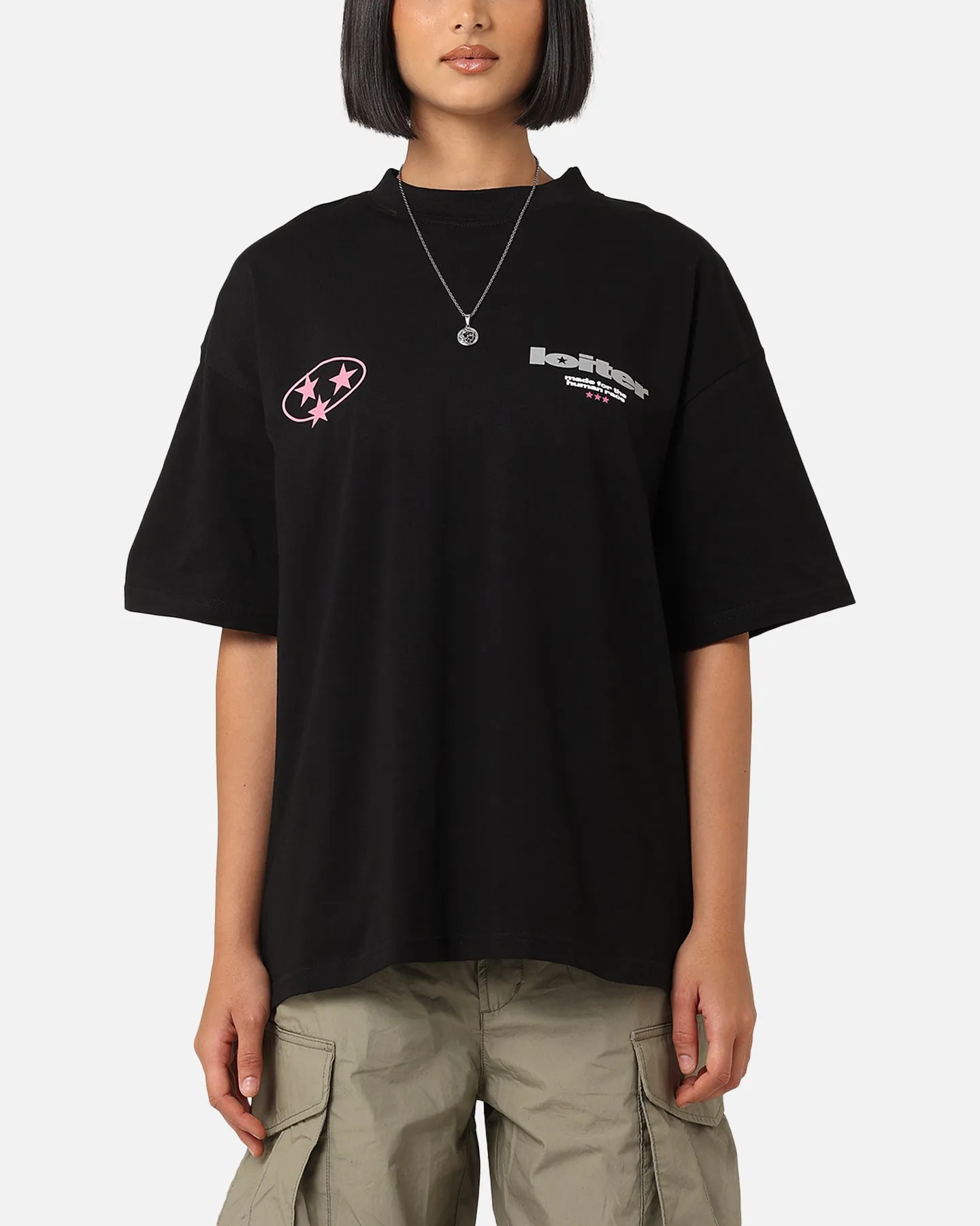 Loiter Star Child T-Shirt Black Day-to-Night Look Daily Trend Look