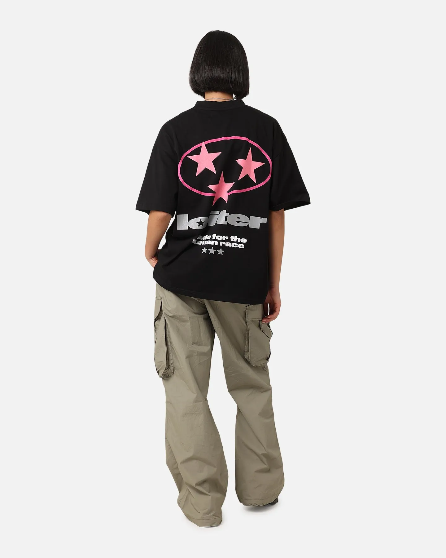 Loiter Star Child T-Shirt Black Office Attire Cozy Look