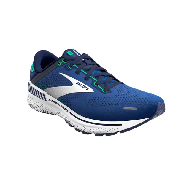 Rearfoot Impact Zone ventilated design shoes Brooks Adrenaline GTS 22 | Scarpa Running Supporto | Blu-Verde