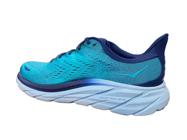 Hoka One One scarpa da corsa da uomo M Clifton 8 1119393/BBSB bellwether blue-scuba blue rowing shoes moisture - wicking lining shoes
