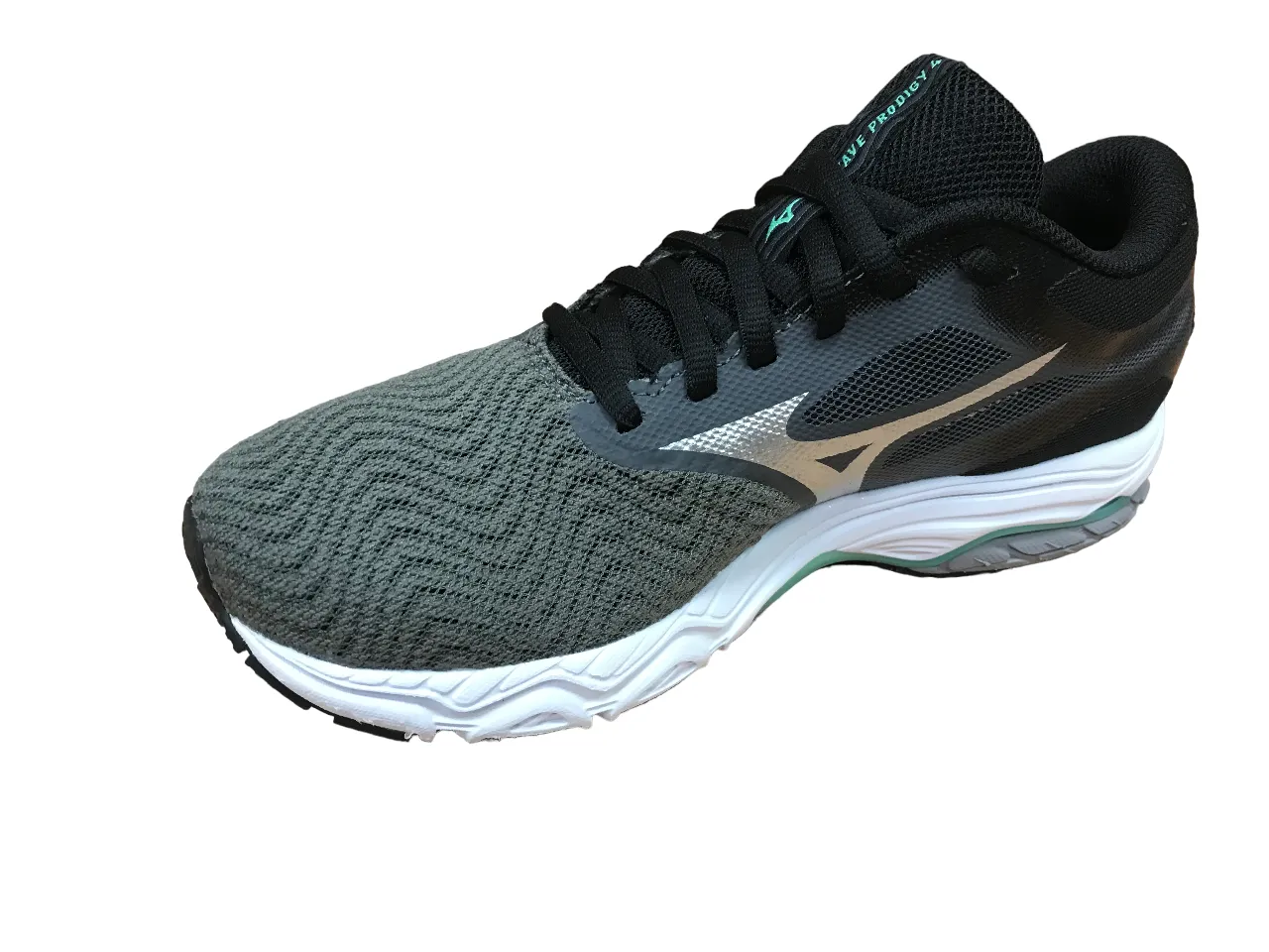 Mizuno scarpa da corsa da donna Wave Prodigy 4 J1GD221072 grigio argento Impact Absorbing Adaptive Lacing Mechanism