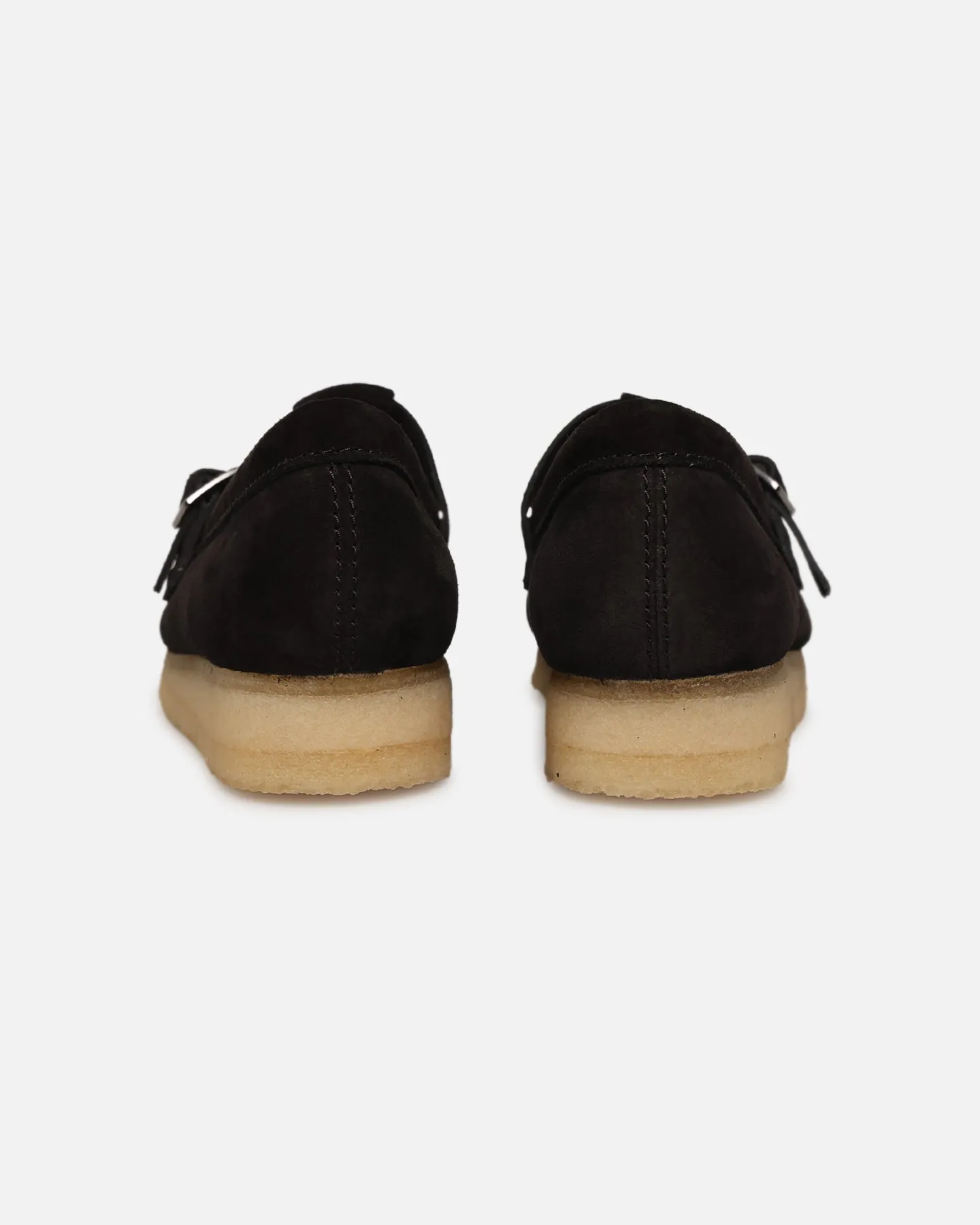 Clarks Originals Women's Wallabee T-Bar Black Suede Shine Tone Barefoot Feel Design