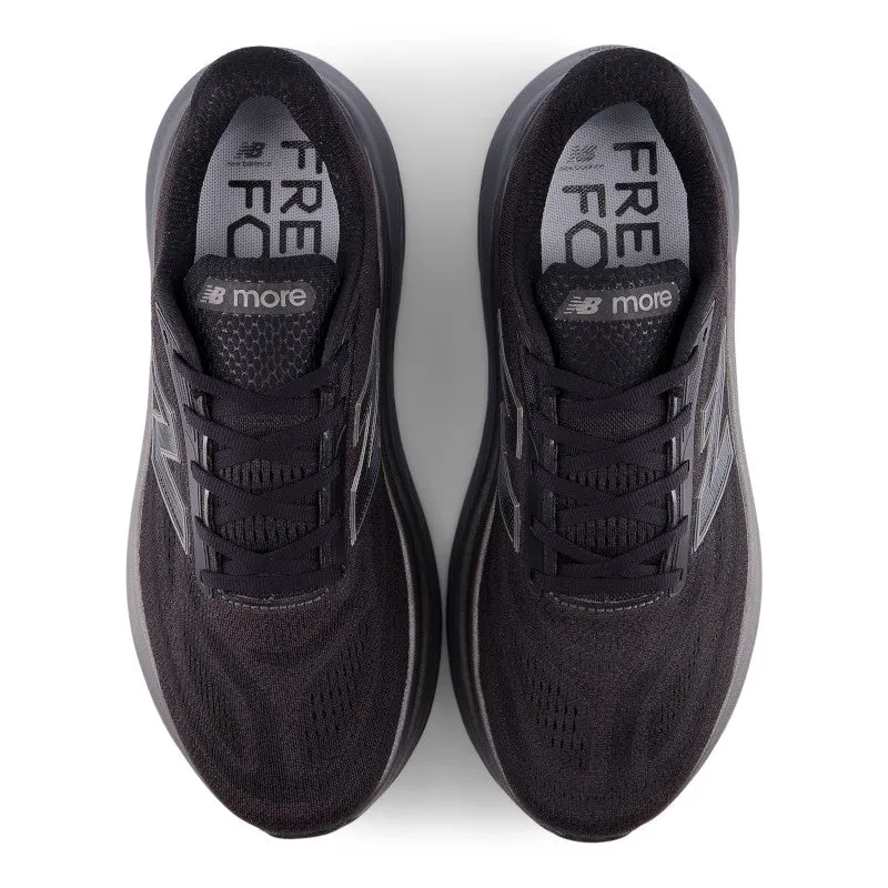 Gym Training Flexible Outsole Grooves Fresh Foam X More v6 - Black with Castlerock and Black Metallic - Men's
