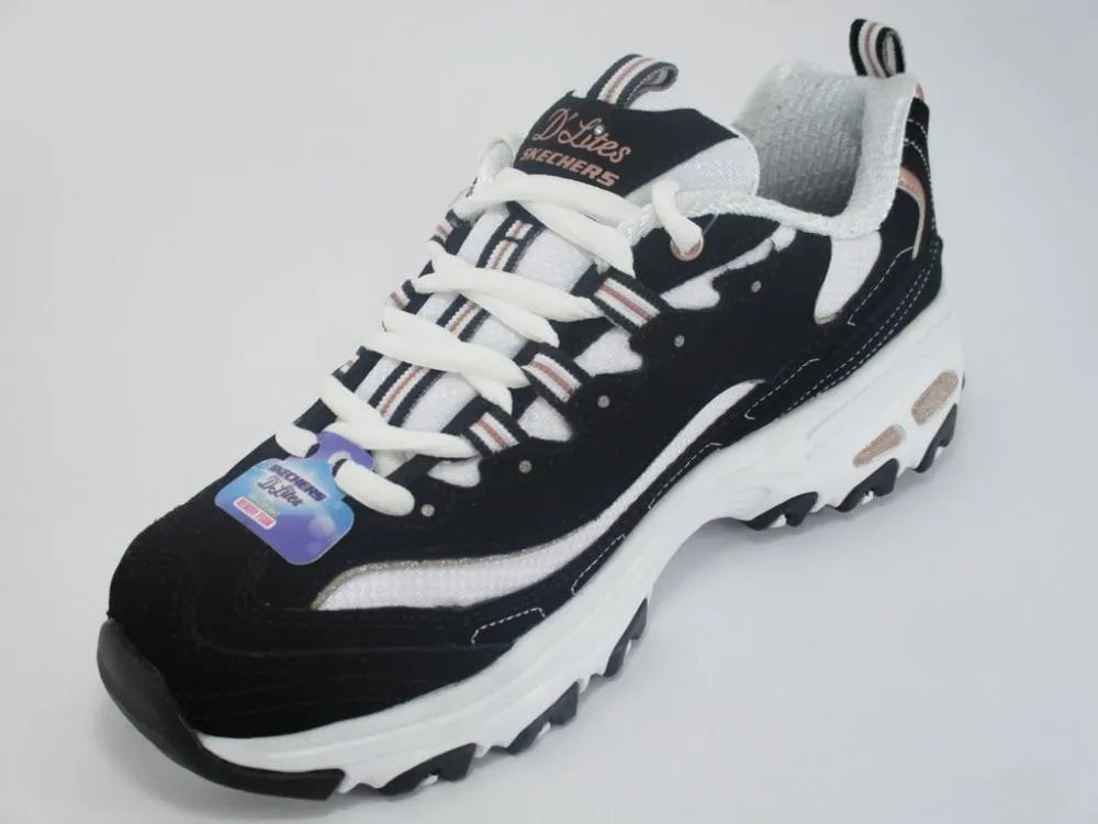 Skechers scarpa walking da donna D'Lites Devoted Fan 13154/BKRG black long - distance running Training Gear