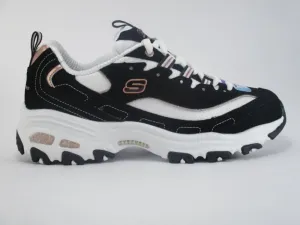 cushioned - sole shoes Skechers scarpa walking da donna D'Lites Devoted Fan 13154/BKRG black